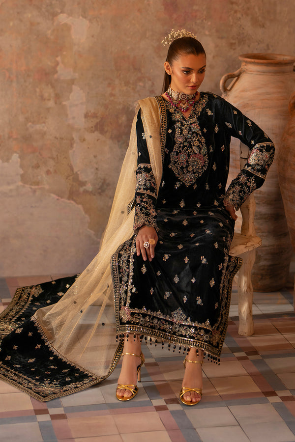 Emaan Adeel | Saanjh Velvet Collection 24 | Ishaan