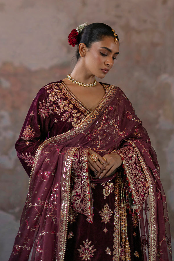 Emaan Adeel | Saanjh Velvet Collection 24 | Tanish