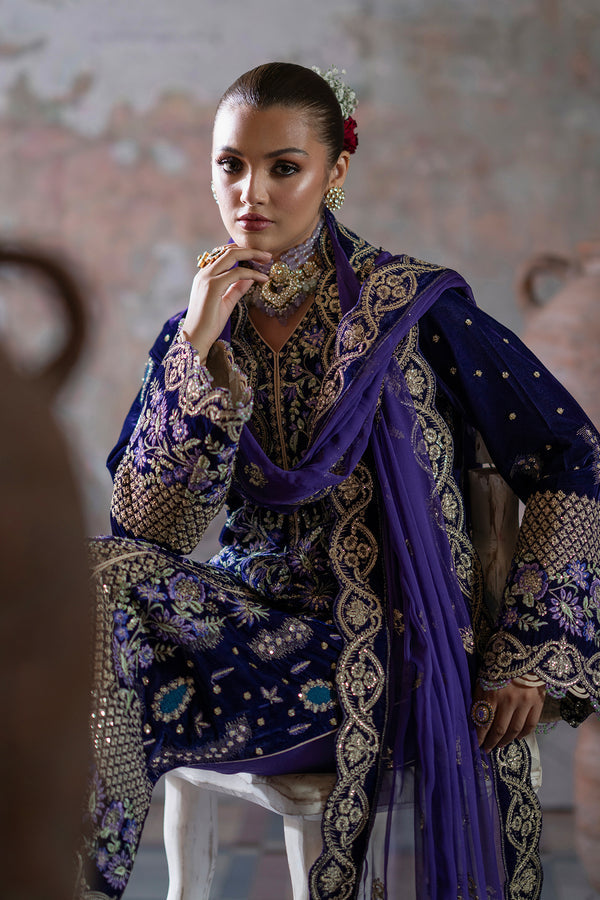 Emaan Adeel | Saanjh Velvet Collection 24 | Aroosh