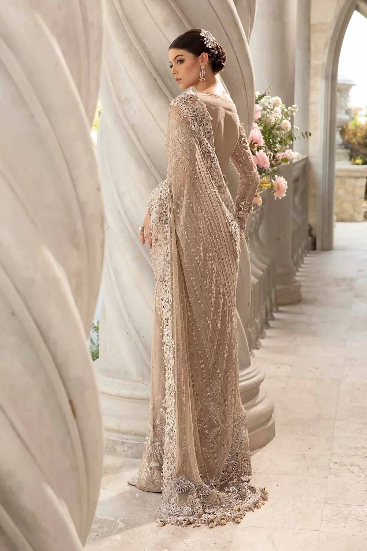 Maria B | Mbroidered Fabrics 2024 | BD-2801 -  Maria B Bridal -  Agha Fabrics