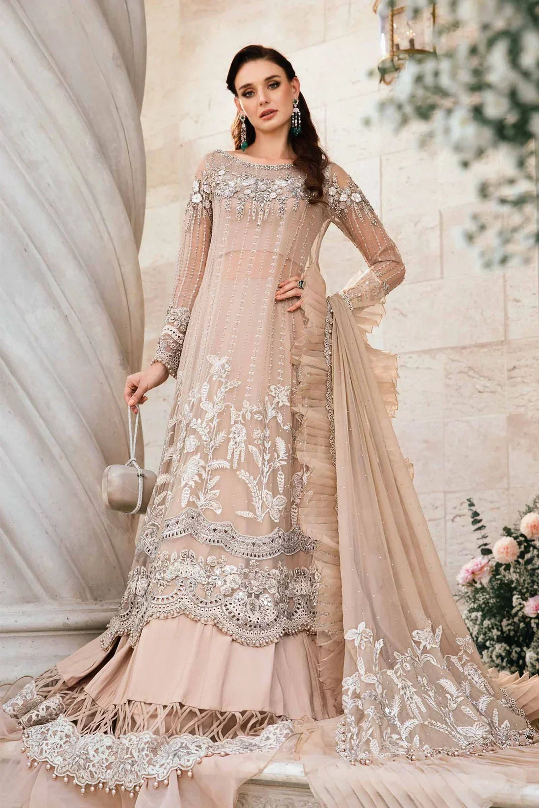 Maria B | Mbroidered Fabrics 2024 | BD-2801 -  Maria B Bridal -  Agha Fabrics