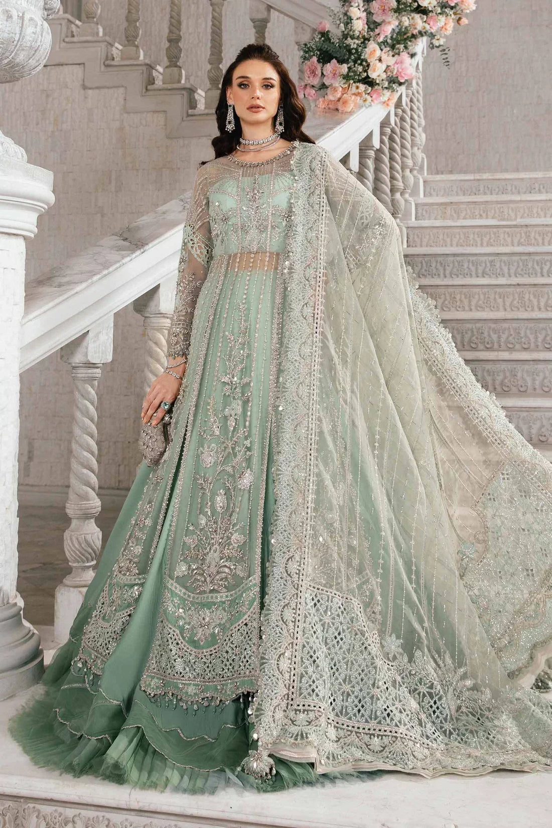 Maria B | Mbroidered Fabrics 2024 | BD-2803 -  Maria B Bridal -  Agha Fabrics
