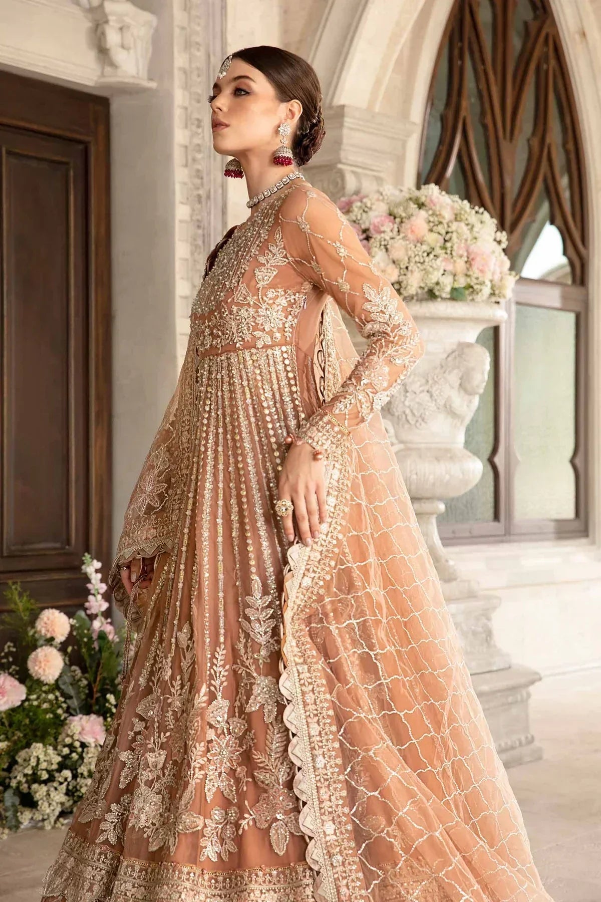 Maria B | Mbroidered Fabrics 2024 | BD-2804 -  Maria B Bridal -  Agha Fabrics