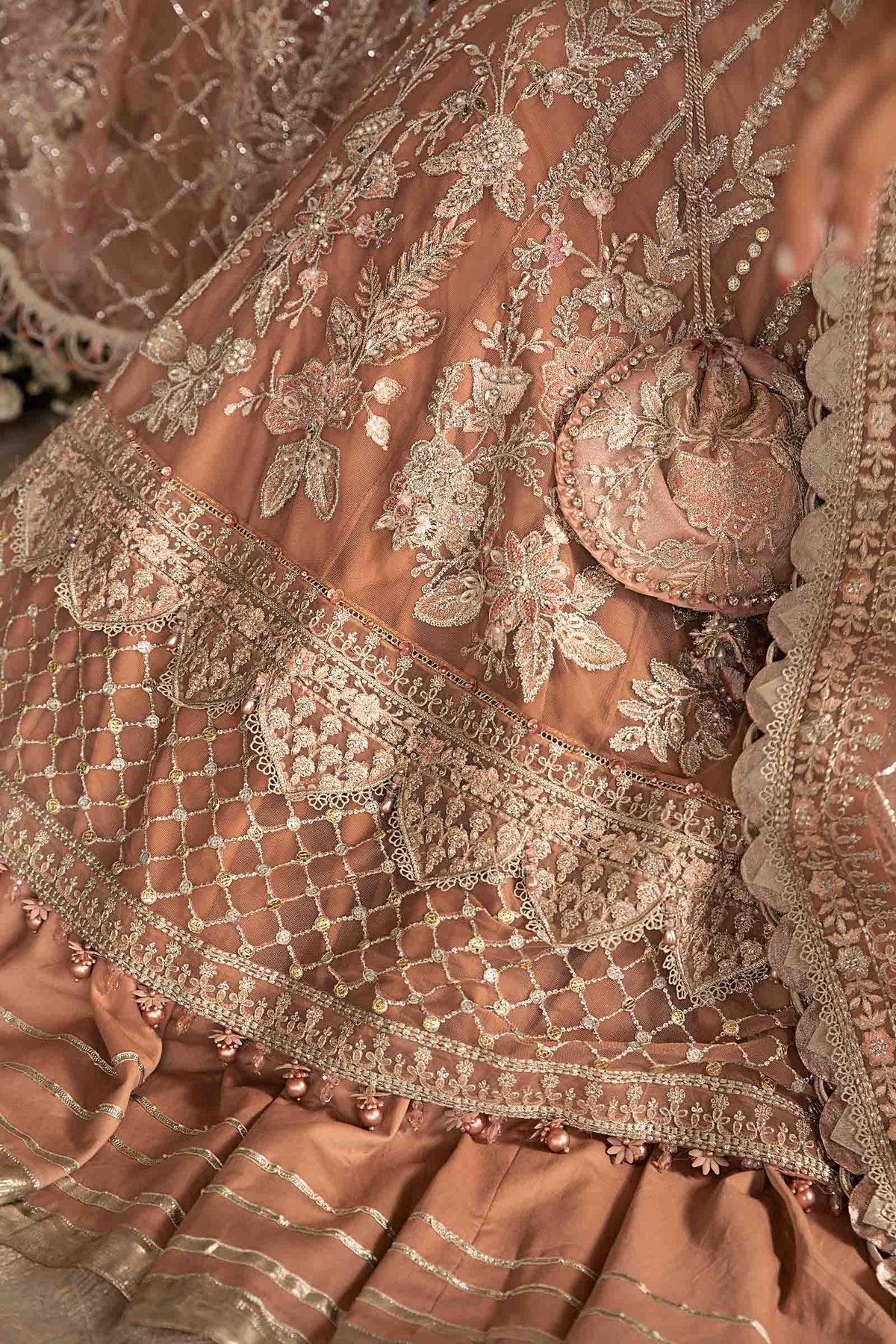 Maria B | Mbroidered Fabrics 2024 | BD-2804 -  Maria B Bridal -  Agha Fabrics
