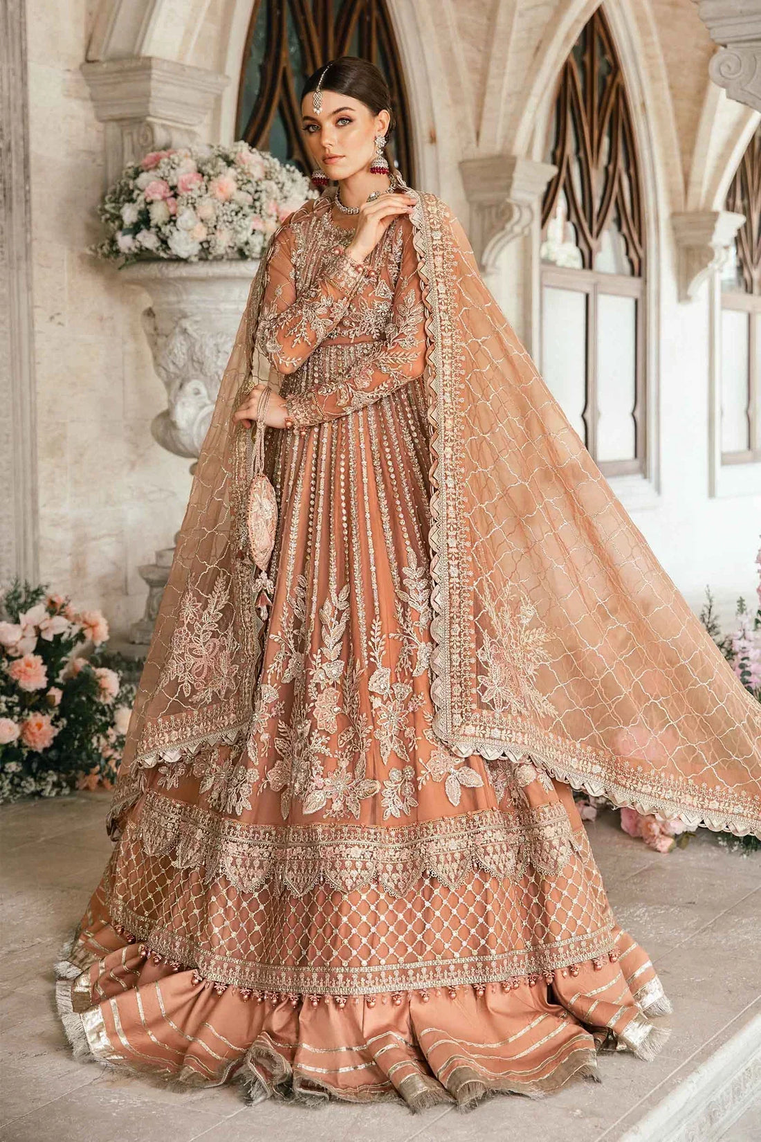 Maria B | Mbroidered Fabrics 2024 | BD-2804 -  Maria B Bridal -  Agha Fabrics
