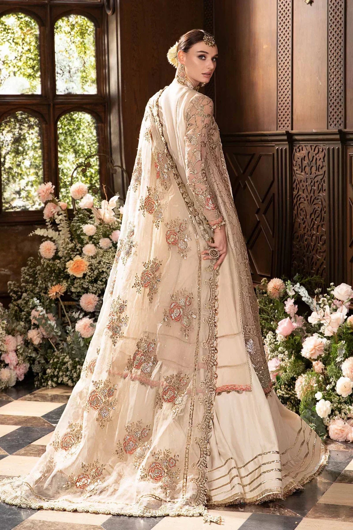 Maria B | Mbroidered Fabrics 2024 | BD-2805 -  Maria B Bridal -  Agha Fabrics