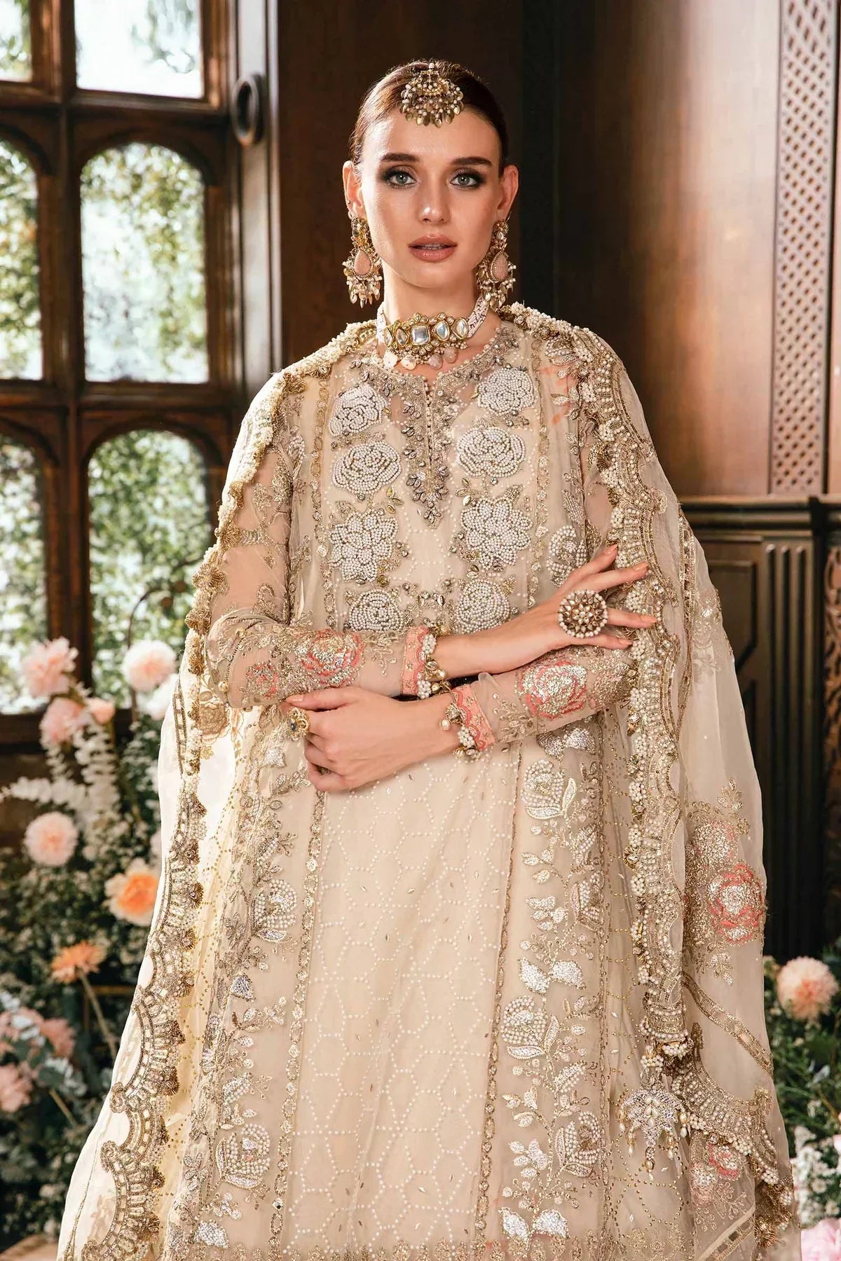 Maria B | Mbroidered Fabrics 2024 | BD-2805 -  Maria B Bridal -  Agha Fabrics