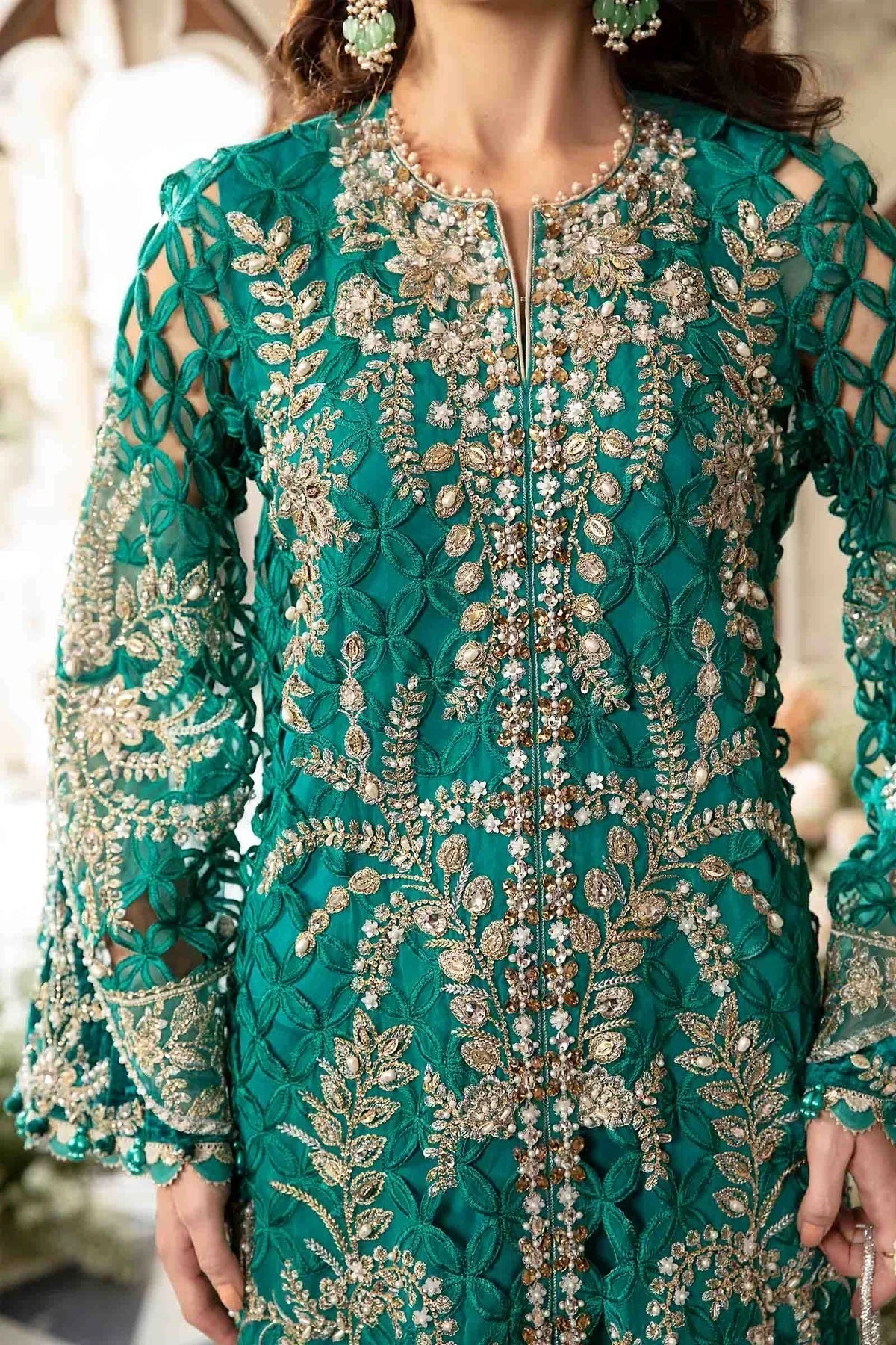 Maria B | Mbroidered Fabrics 2024 | BD-2806 -  Maria B Bridal -  Agha Fabrics