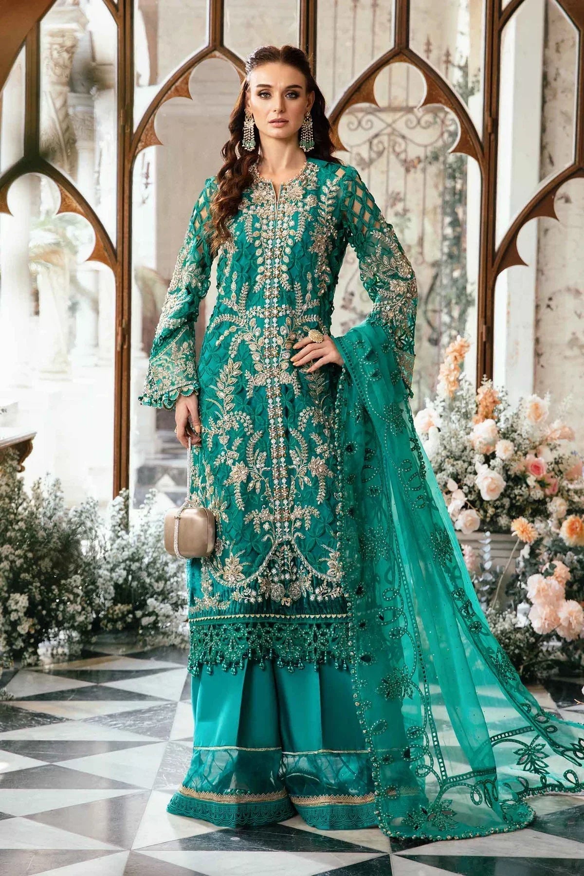 Maria B | Mbroidered Fabrics 2024 | BD-2806 -  Maria B Bridal -  Agha Fabrics