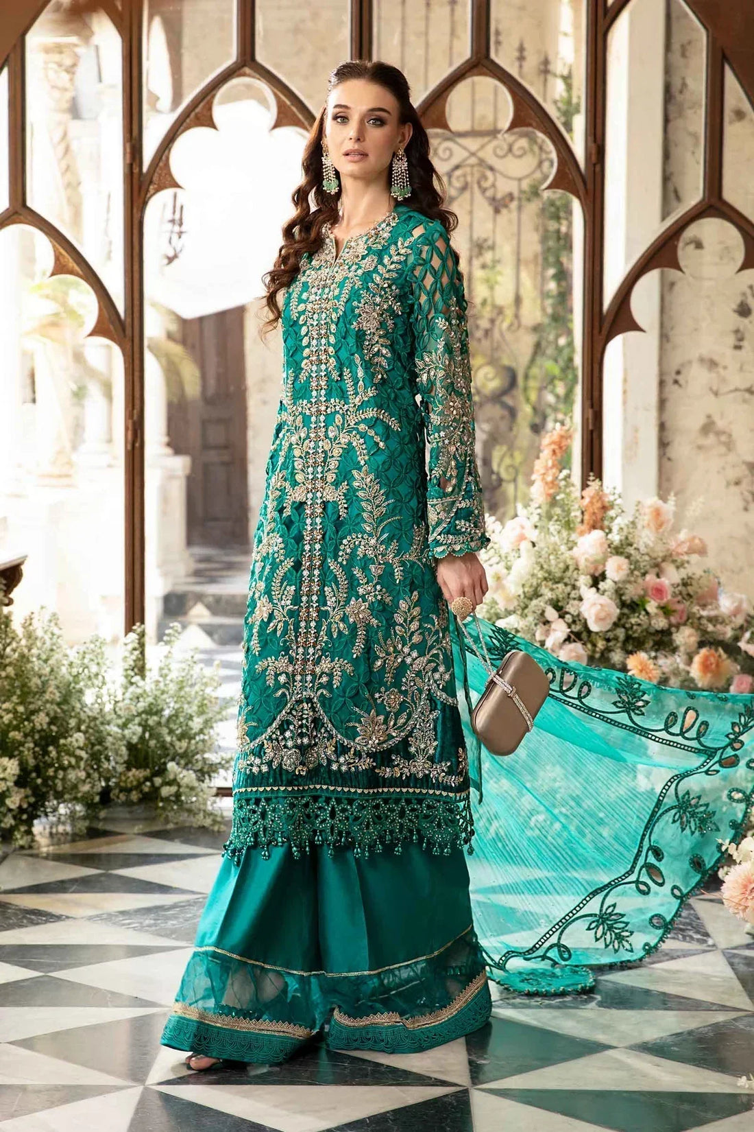 Maria B | Mbroidered Fabrics 2024 | BD-2806 -  Maria B Bridal -  Agha Fabrics