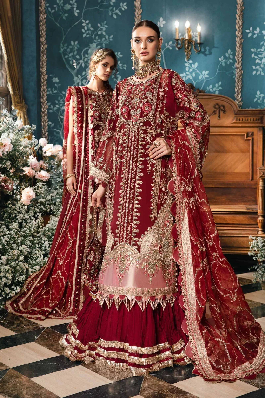 Maria B | Mbroidered Fabrics 2024 | BD-2807 -  Maria B Bridal -  Agha Fabrics