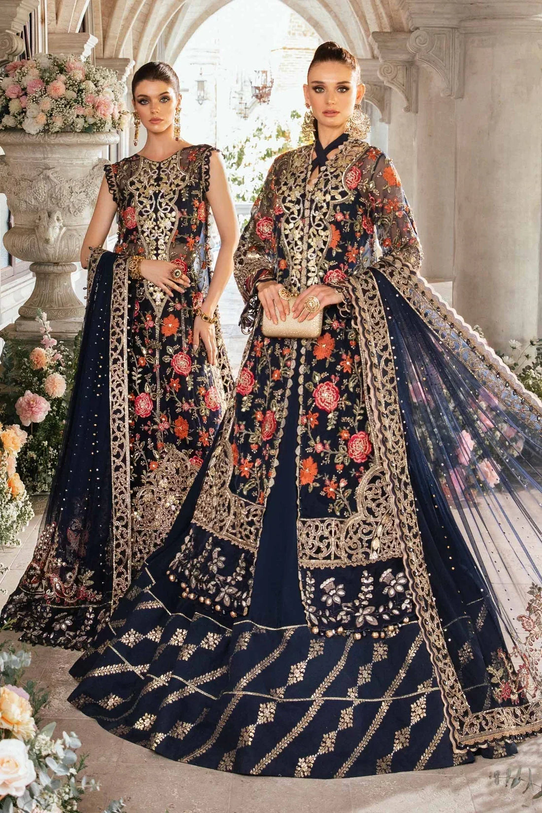 Maria B | Mbroidered Fabrics 2024 | BD-2808 -  Maria B Bridal -  Agha Fabrics