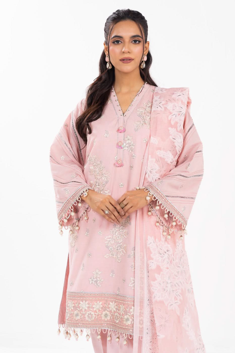 AlKaram | Festive Summer 25 | FC-13F-25-Baby Pink