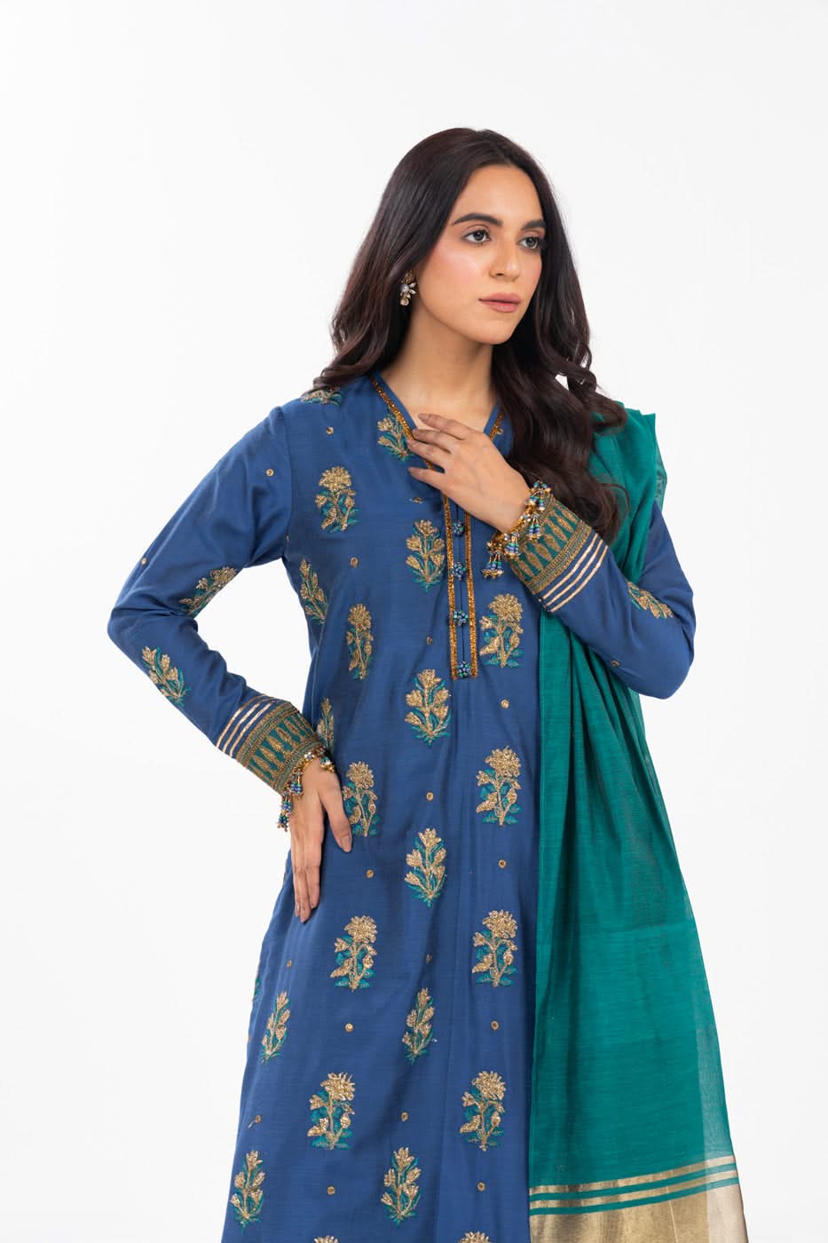 AlKaram | Festive Summer 25 | FC-8D-25-Royal Blue