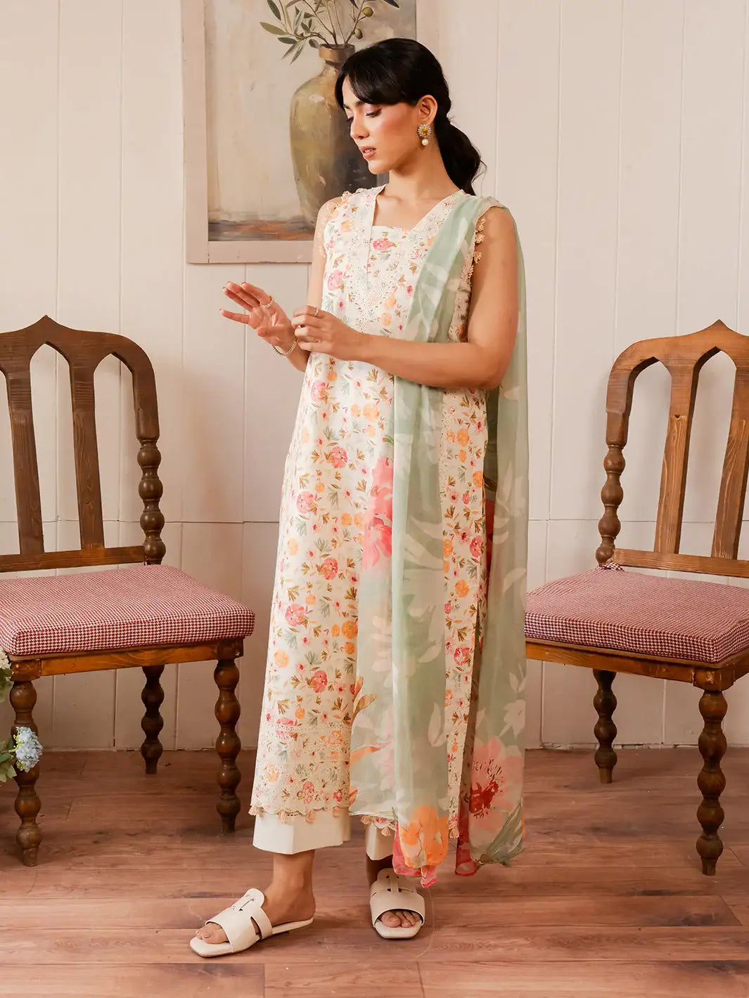 Izel | Oh Spring Lawn 25 | FLORA (B) - Official Izel - Agha Fabrics UK