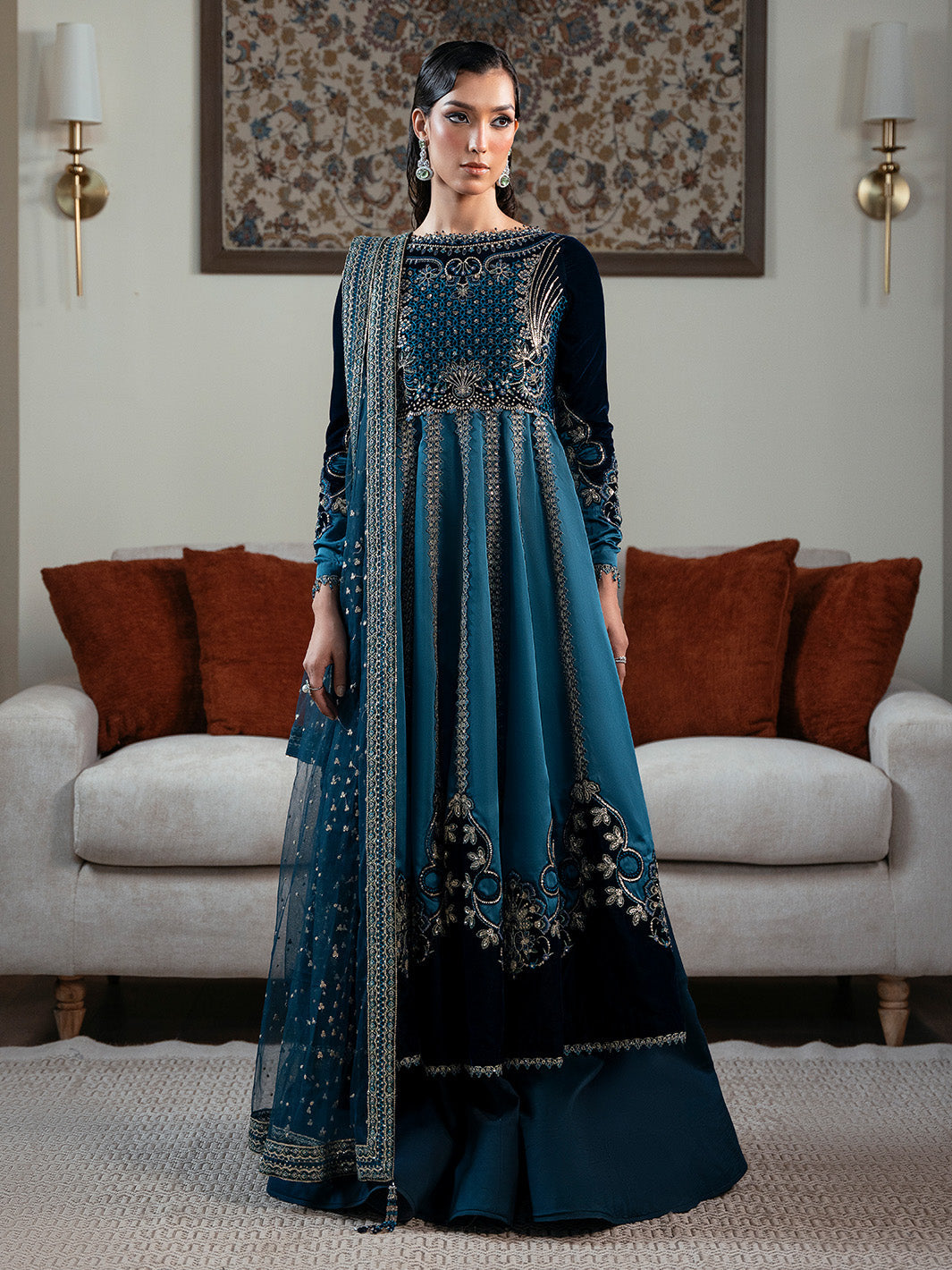 Faiza Faisal | Solene Luxury Velvets | CELESTINE - Official Faiza Faisal - Agha Fabrics UK