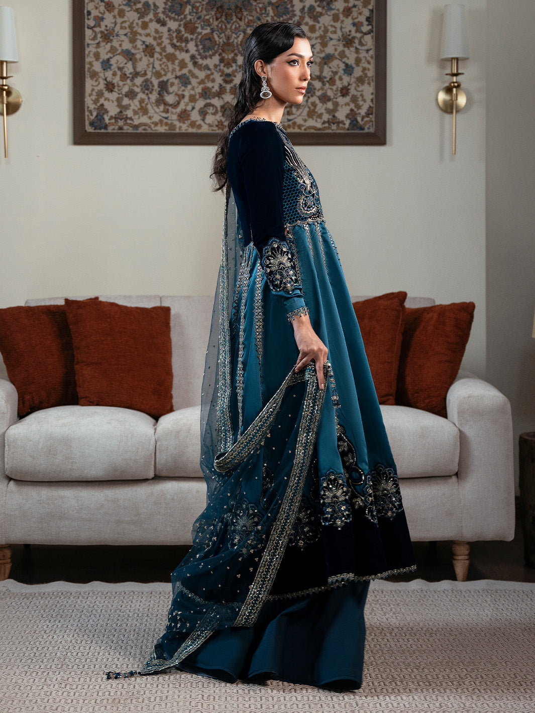 Faiza Faisal | Solene Luxury Velvets | CELESTINE - Official Faiza Faisal - Agha Fabrics UK