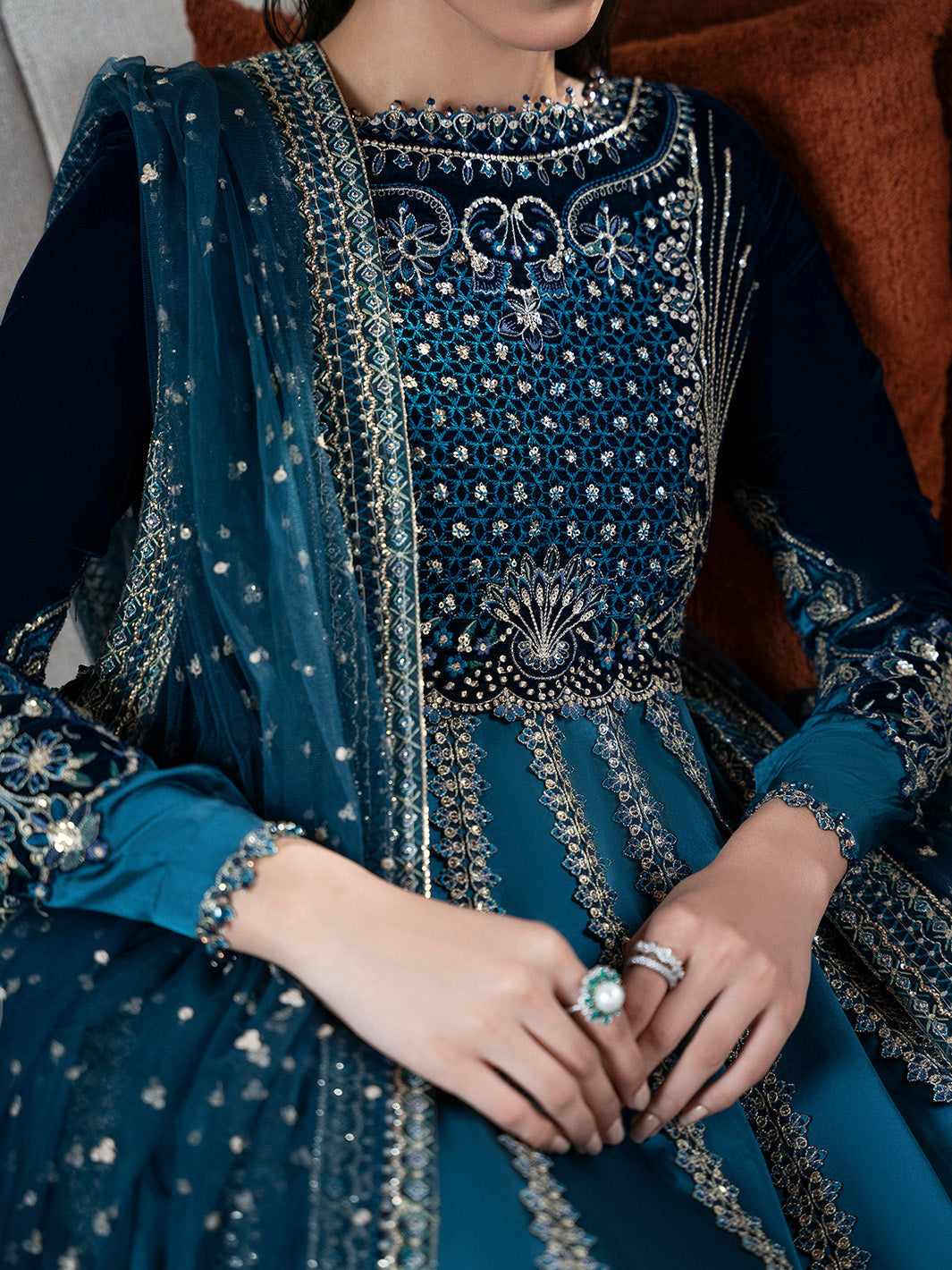 Faiza Faisal | Solene Luxury Velvets | CELESTINE - Official Faiza Faisal - Agha Fabrics UK
