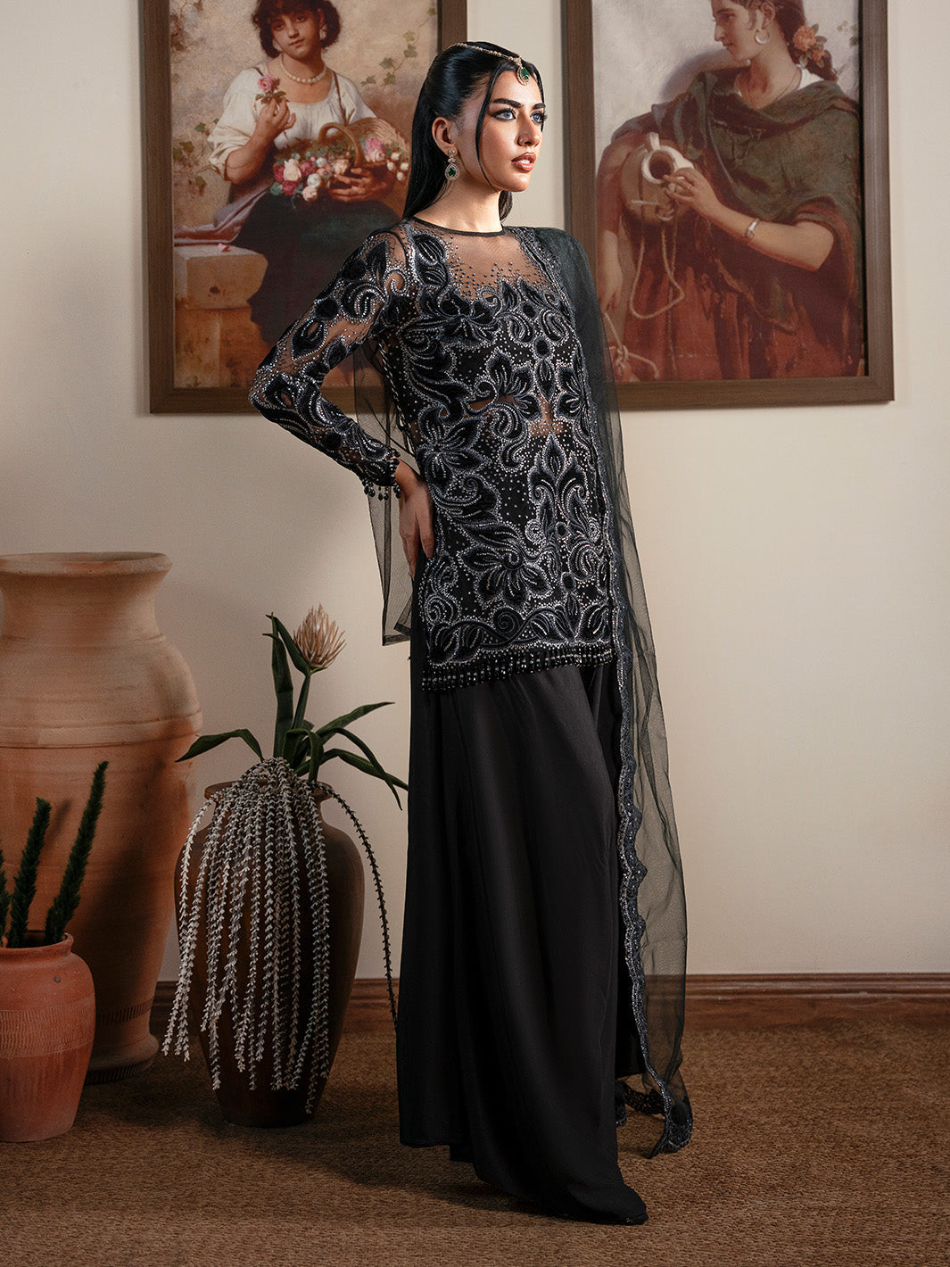 Faiza Faisal | Solene Luxury Velvets | NOIR - Official Faiza Faisal - Agha Fabrics UK