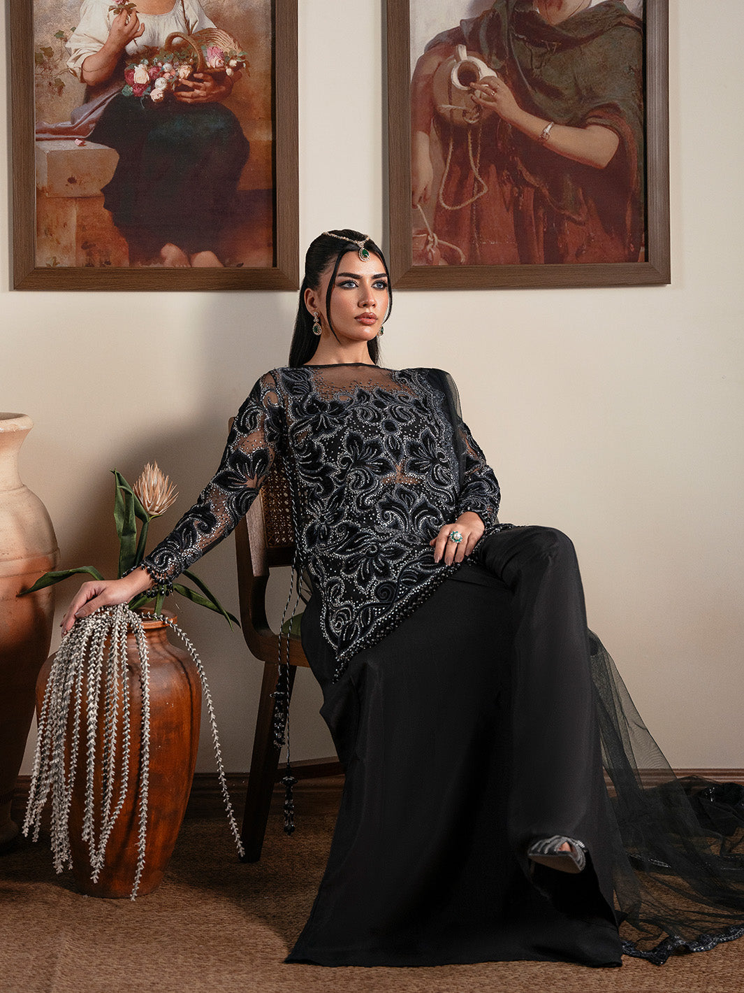 Faiza Faisal | Solene Luxury Velvets | NOIR - Official Faiza Faisal - Agha Fabrics UK