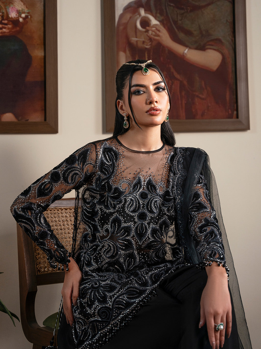 Faiza Faisal | Solene Luxury Velvets | NOIR - Official Faiza Faisal - Agha Fabrics UK