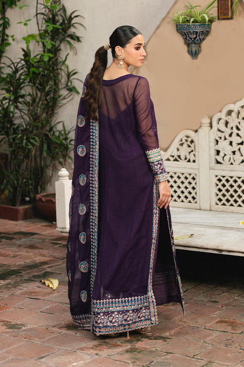 Maryum N Maria | Gulnaar Formals | 3 Piece Embroidered Chiffon POLINA - FSU5650