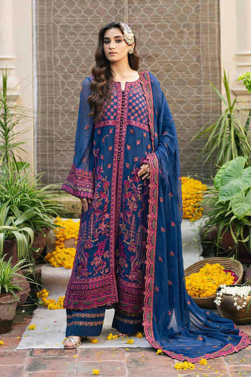Maryum N Maria | Gulnaar Formals | 3 Piece Embroidered Chiffon ROKSANA - FSU5653