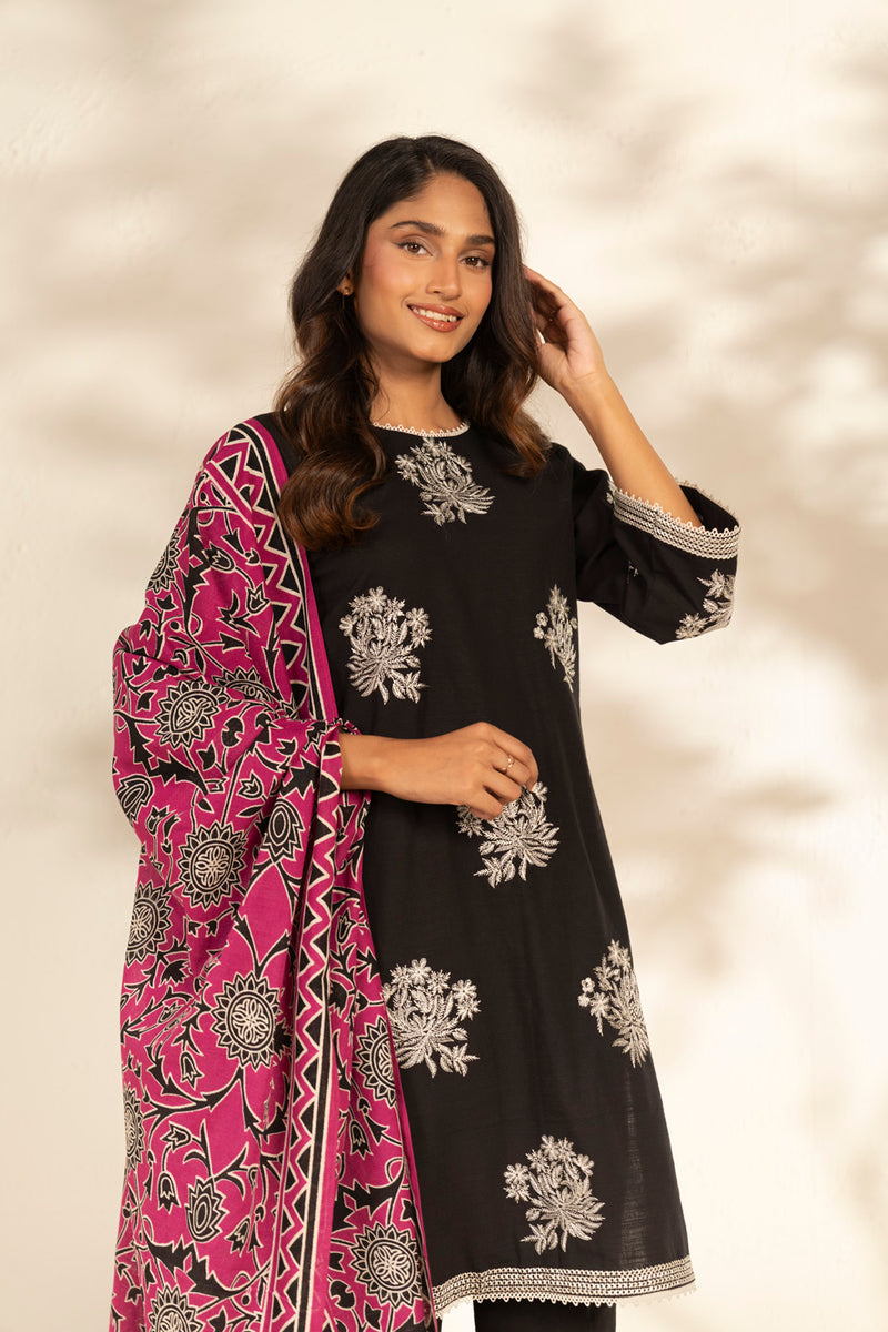 Al Karam Winter 25 FW-101-25-1-Black - Official Al Karam - Agha Fabrics UK