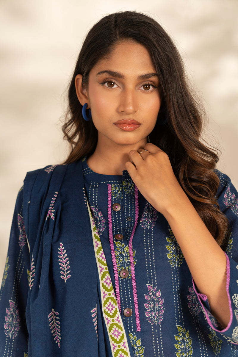 Al Karam | Winter 25 | FW-103.1-25-1-Blue - Official Al Karam - Agha Fabrics UK