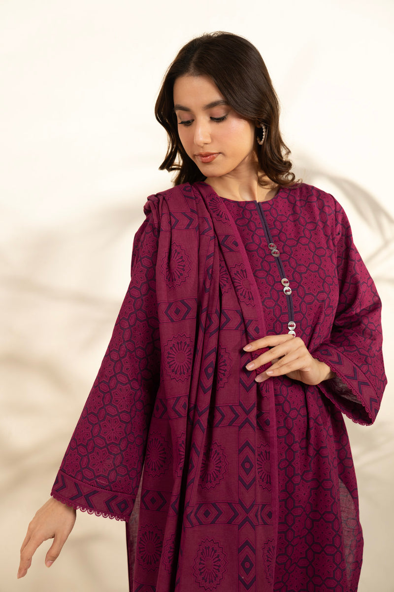 Al Karam | Winter 25 | FW-106.1-25-1-Pink - Official Al Karam - Agha Fabrics UK