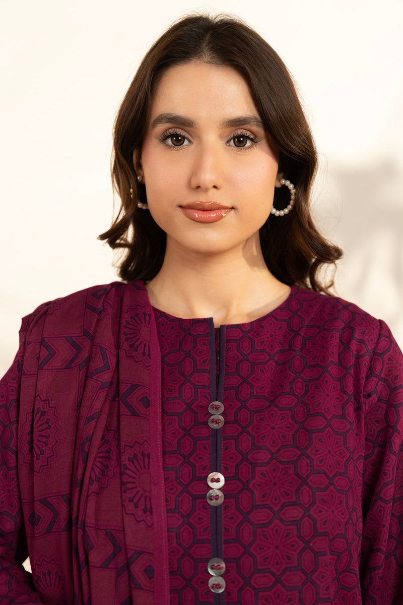 Al Karam | Winter 25 | FW-106.1-25-1-Pink - Official Al Karam - Agha Fabrics UK