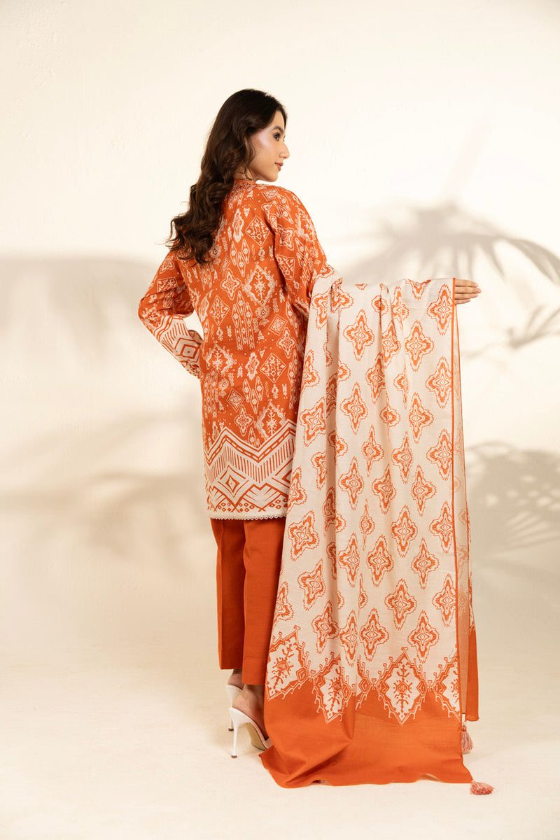 Al Karam | Winter 25 | FW-108-25-1-Orange - Official Al Karam - Agha Fabrics UK