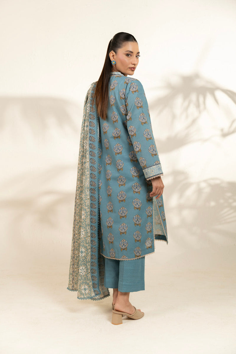 Al Karam | Winter 25 | FW-108.1-25-1-Blue - Official Al Karam - Agha Fabrics UK