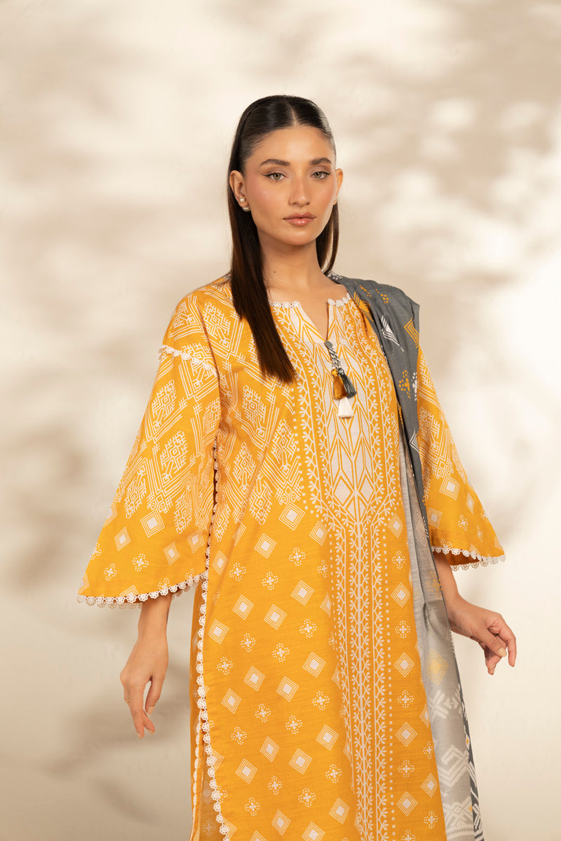 Al Karam | Winter 25 | FW-111-25-1-Yellow - Official Al Karam - Agha Fabrics UK