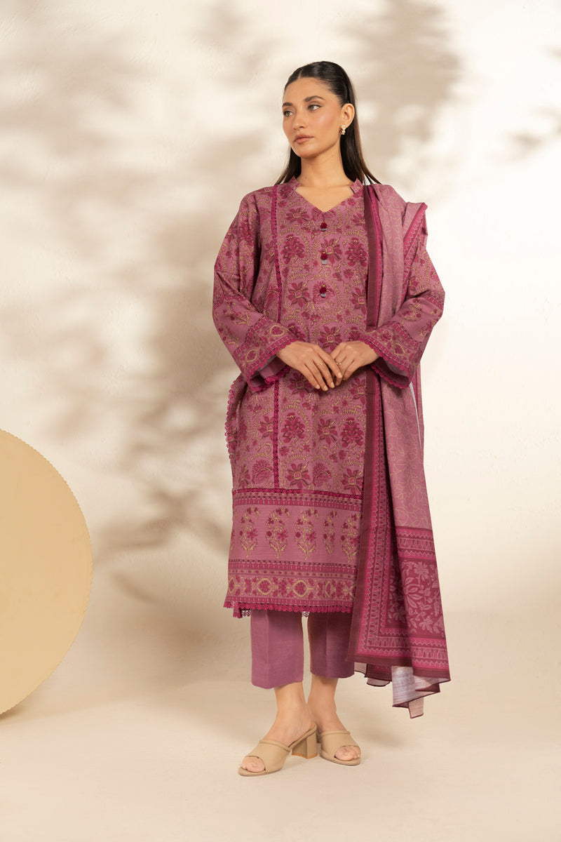 Al Karam | Winter 25 | FW-112.1-25-1-Pink - Official Al Karam - Agha Fabrics UK