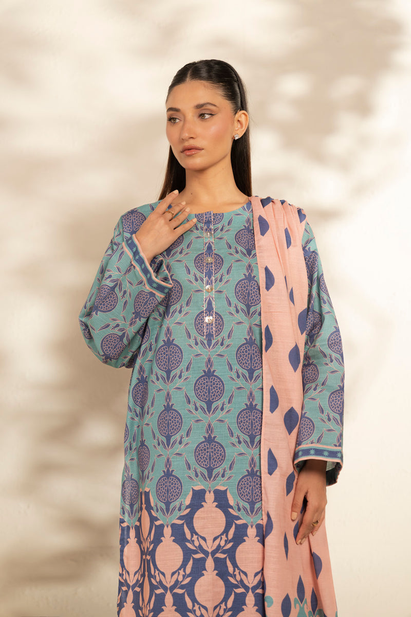 Al Karam | Winter 25 | FW-113-25-1-Blue - Official Al Karam - Agha Fabrics UK