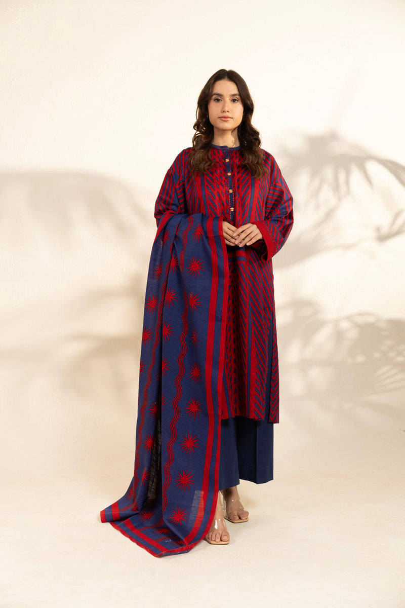 Al Karam | Winter 25 | FW-115-25-1-Maroon - Official Al Karam - Agha Fabrics UK