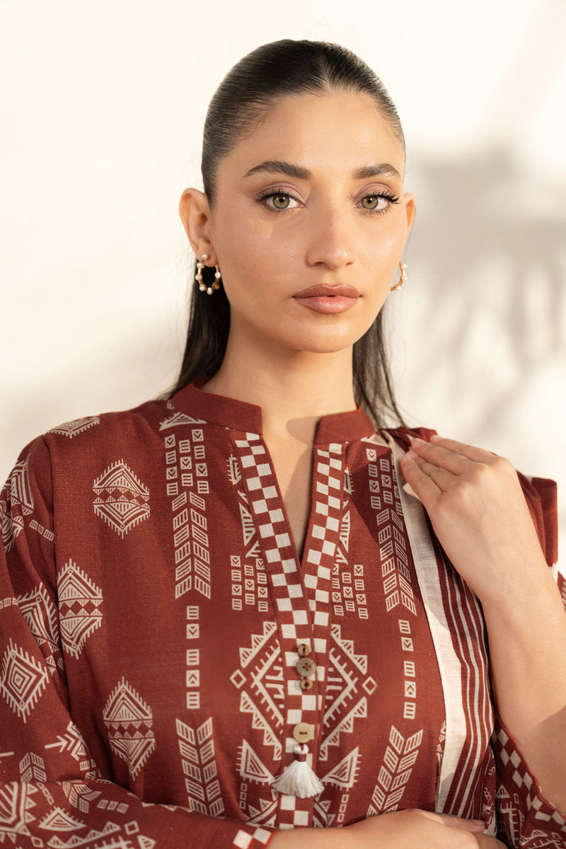 Al Karam | Winter 25 | FW-119-25-1-Rust - Official Al Karam - Agha Fabrics UK