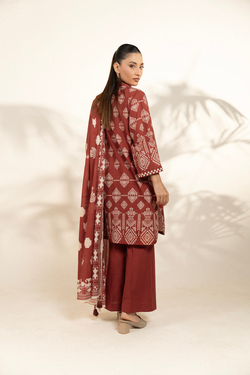 Al Karam | Winter 25 | FW-119-25-1-Rust - Official Al Karam - Agha Fabrics UK