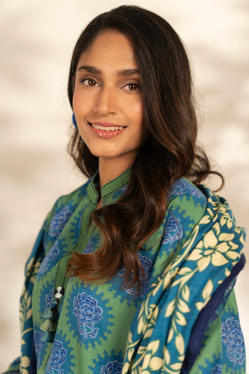 Al Karam | Winter 25 | FW-132-25-1-Blue - Official Al Karam - Agha Fabrics UK