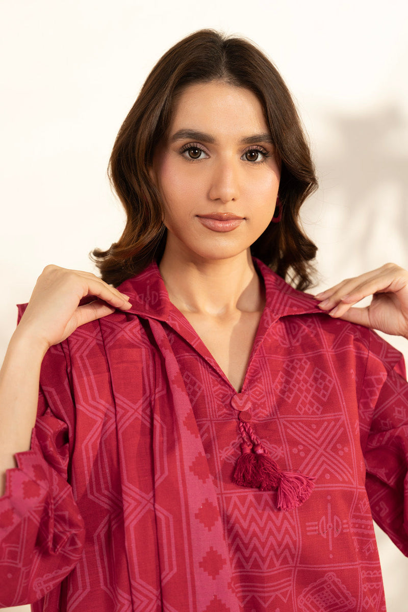 Al Karam | Winter 25 | FW-137-25-1-Red - Official Al Karam - Agha Fabrics UK