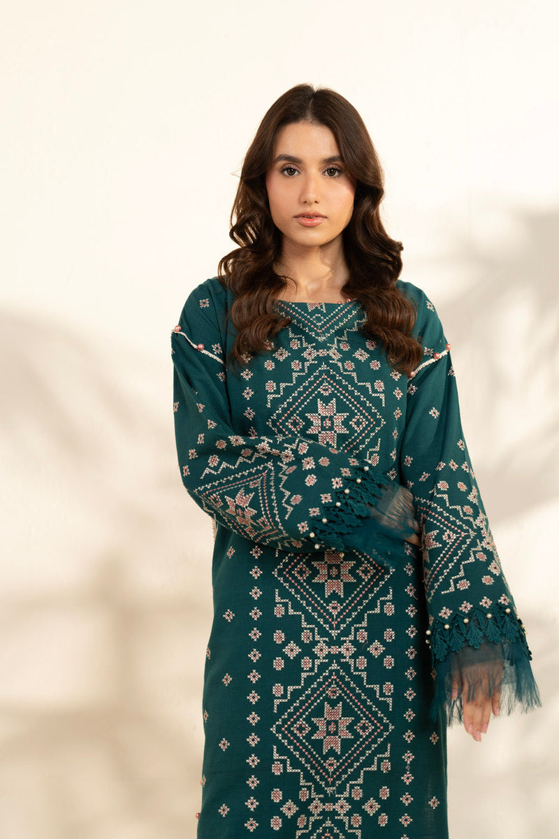 Al Karam | Winter 25 | FW-142-25-1-Teal - Official Al Karam - Agha Fabrics UK