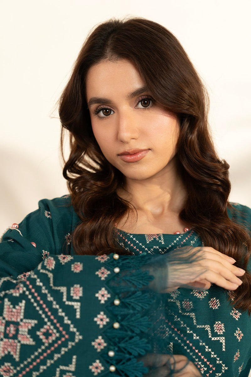 Al Karam | Winter 25 | FW-142-25-1-Teal - Official Al Karam - Agha Fabrics UK