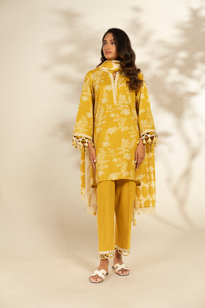Al Karam | Winter 25 | FW-173-25-1-Yellow - Official Al Karam - Agha Fabrics UK