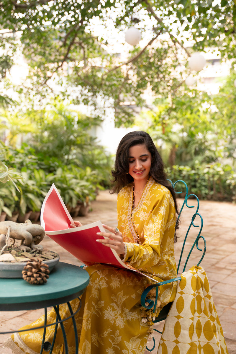 Al Karam | Winter 25 | FW-173-25-1-Yellow - Official Al Karam - Agha Fabrics UK