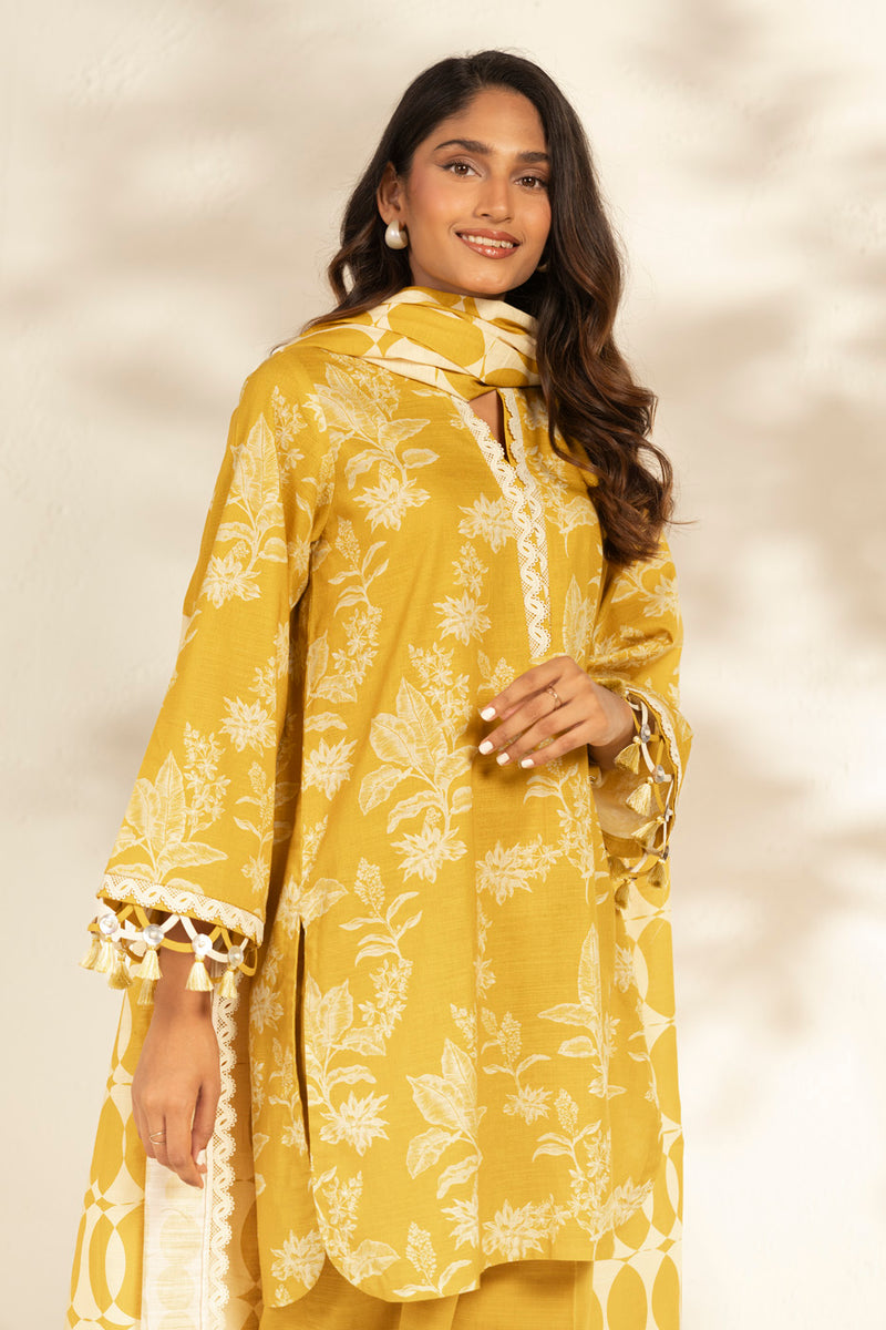 Al Karam | Winter 25 | FW-173-25-1-Yellow - Official Al Karam - Agha Fabrics UK