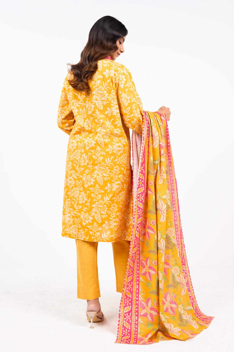 Winter Collection - Al Karam - Unstitched 24 - FW-23.1-24-YELLOW - Official Al Karam - Agha Fabrics UK