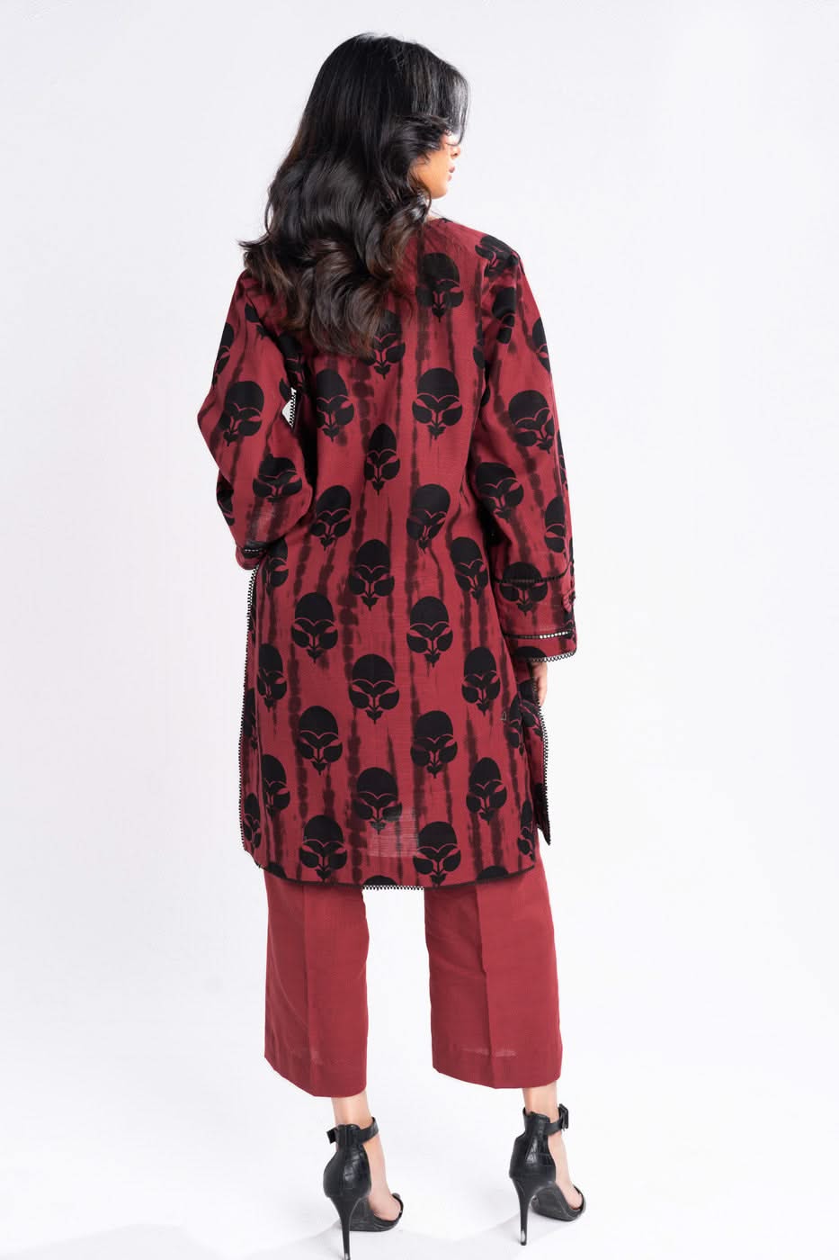Winter Collection - Al Karam - Unstitched 24 - FW-53.1-24-RED - Official Al Karam - Agha Fabrics UK