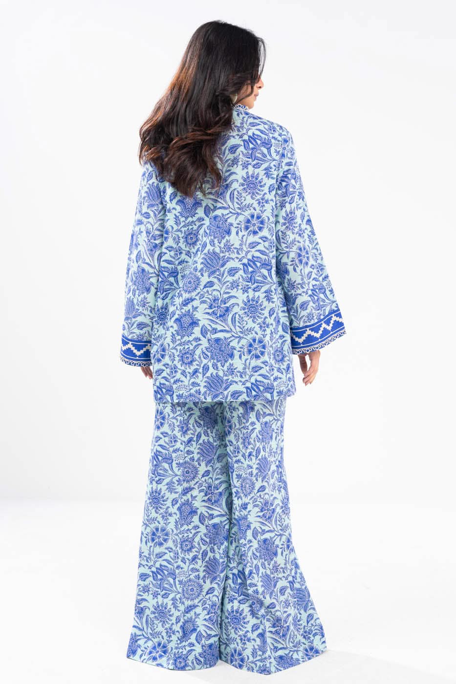 Winter Collection - Al Karam - Unstitched 24 - FW-55.1-24-L BLUE - Official Al Karam - Agha Fabrics UK