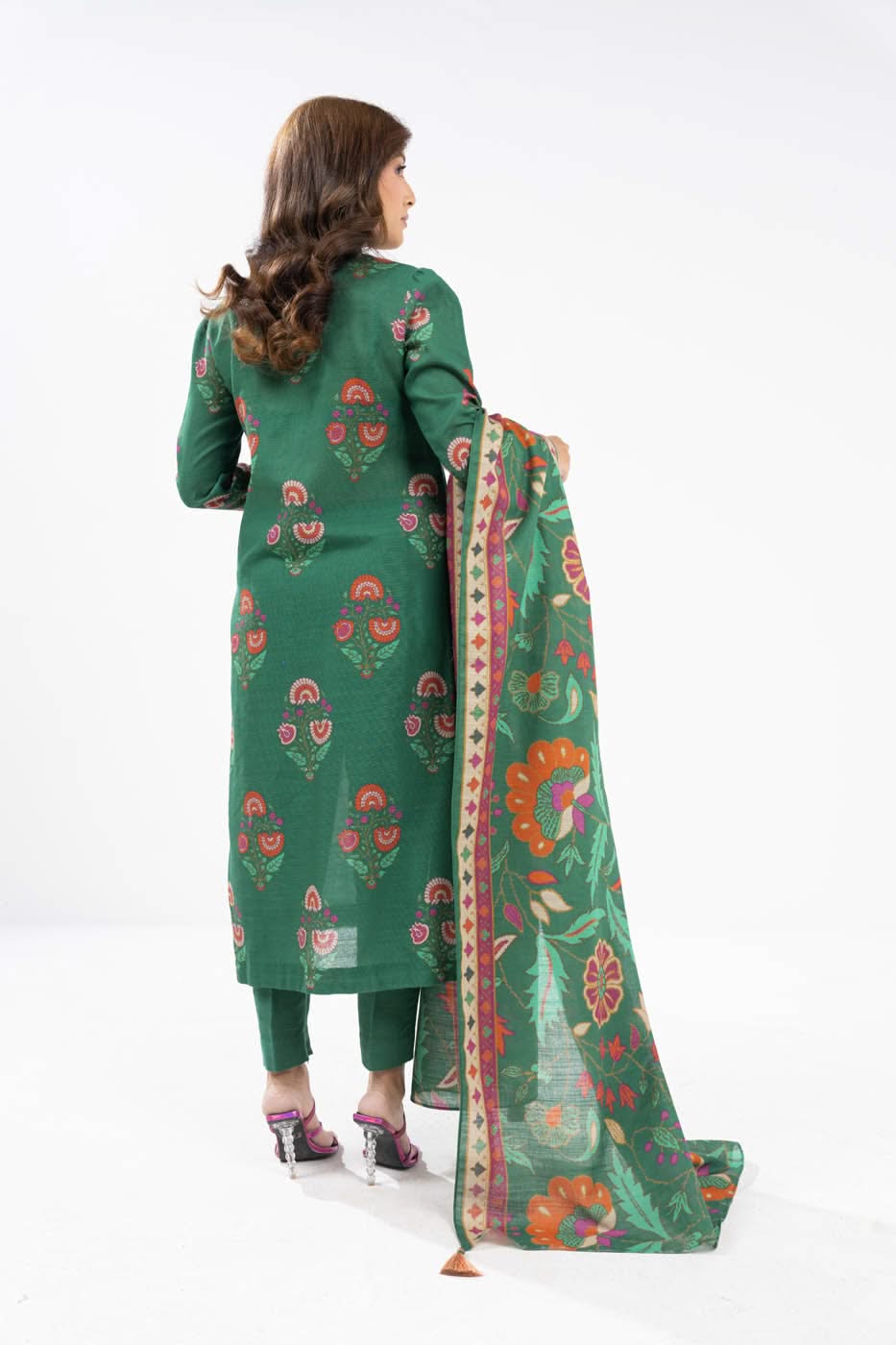 Winter Collection - Al Karam - Unstitched 24 - FW-60.1-24-GREEN - Official Al Karam - Agha Fabrics UK